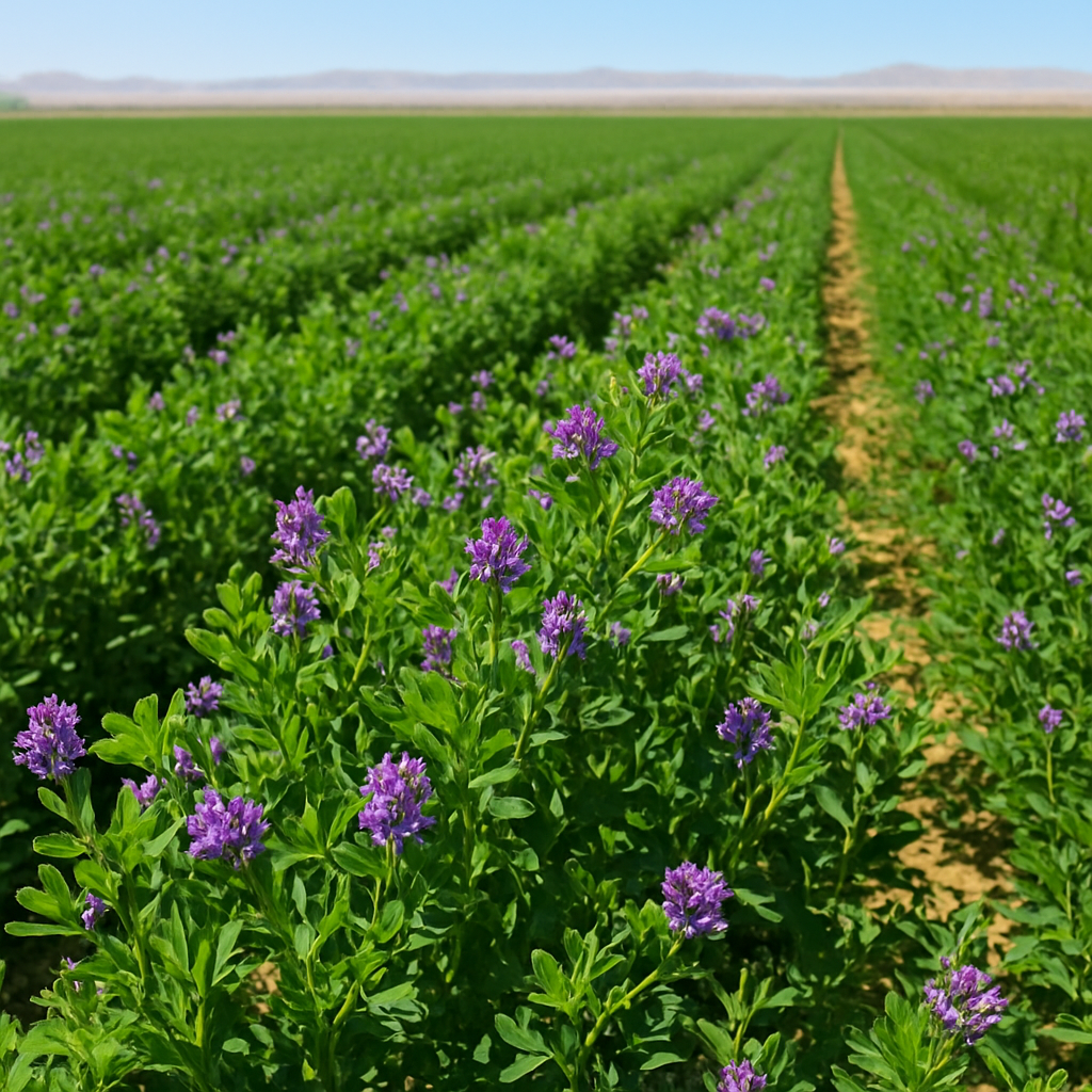Campo de alfalfa en el desierto de Sonora