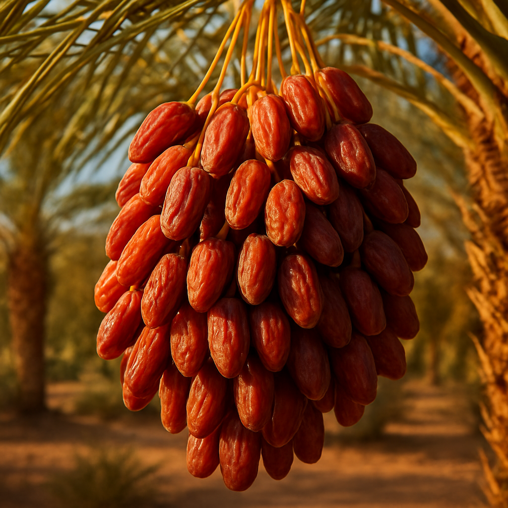 Dátiles Medjool en palmera del desierto de Sonora